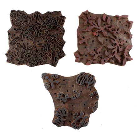 Set of 3 Piece New Mix Wooden Printing Blocks
